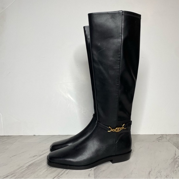 Sam Edelman Clive Black Black Leather Square Toe Tall Boot 7M - Picture 15 of 15